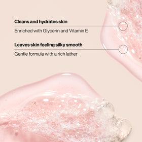 Creamy lather of Suave Wild Cherry Blossom demonstrating rich foam and gentle cleanse