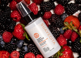 Suavecita serum close-up drop on hand highlighting lightweight texture and quick absorption