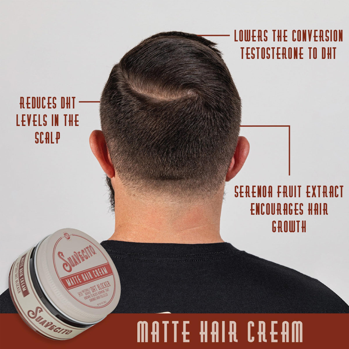 Suavecito before and after comparison showing improved hair volume