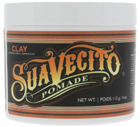 Suavecito Firme Clay front jar showing clean packaging and strong-hold benefit
