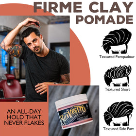 Suavecito styled model side profile demonstrating defined matte hairstyle benefit