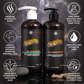Suavecito pump bottle nozzle close-up for easy dispense and spill-free use benefit