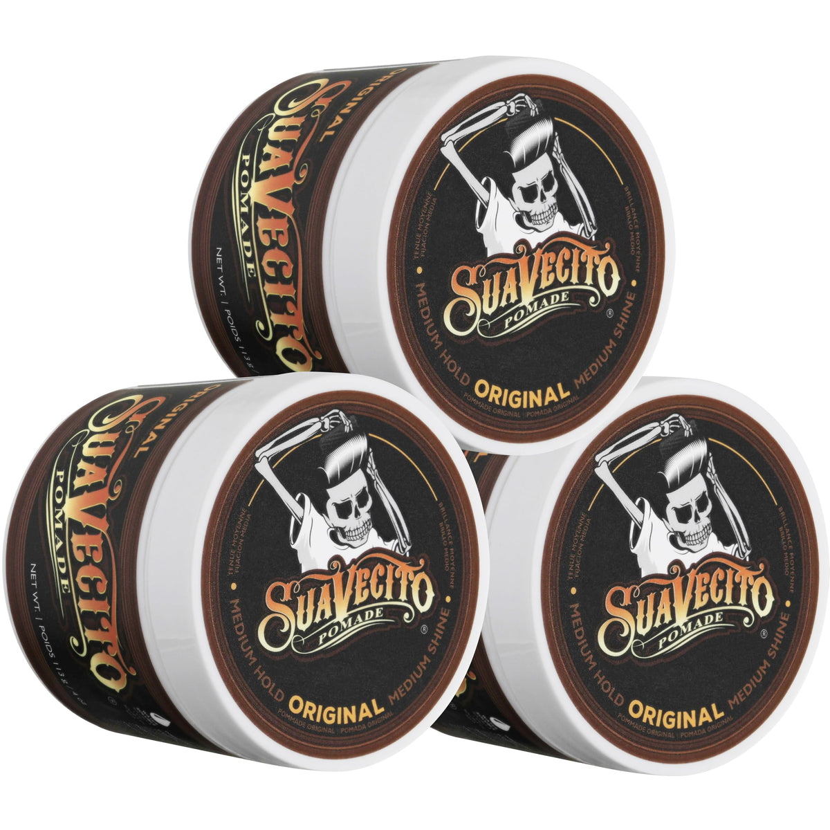 Suavecito open tin texture close-up showing creamy consistency benefit