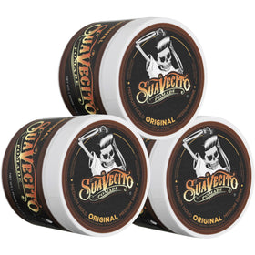 Suavecito open tin texture close-up showing creamy consistency benefit