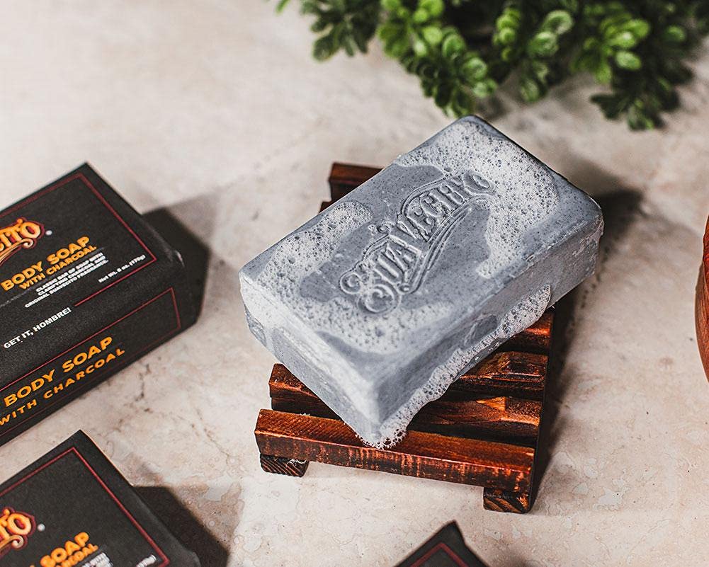 Suavecito soap lather on hand demonstrating effective foaming and cleanse