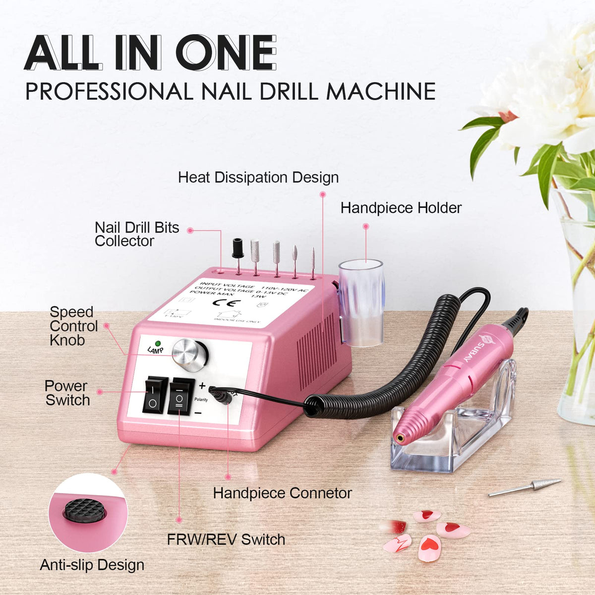 SUBAY handpiece close-up aluminum texture highlighting comfortable grip
