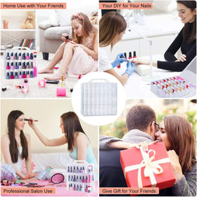 SUBAY on a makeup table creating tidy, dust-free beauty workspace