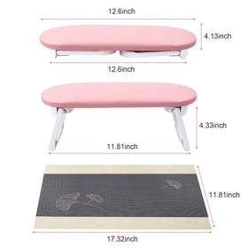 SUBAY scale comparison next to nail lamp showing space-saving size and compatibility