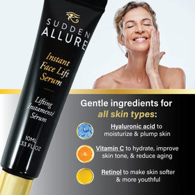 SuddenAllure bottle in hand showing compact 10 ml travel-friendly size