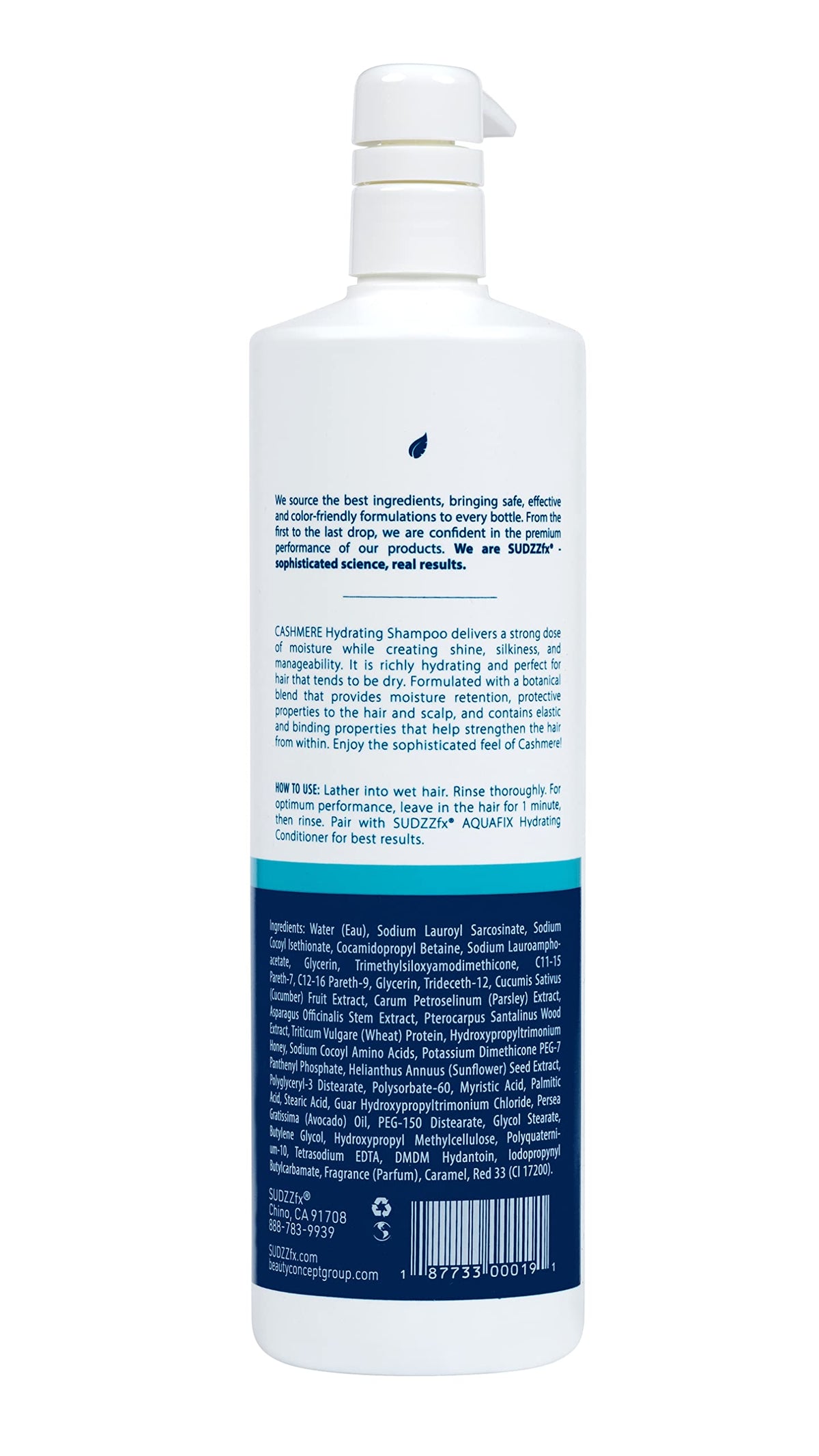 SUDZZFX shampoo creamy texture dispensing from pump for smooth application