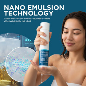 SUDZZFX shampoo being squeezed showing rich lather benefit