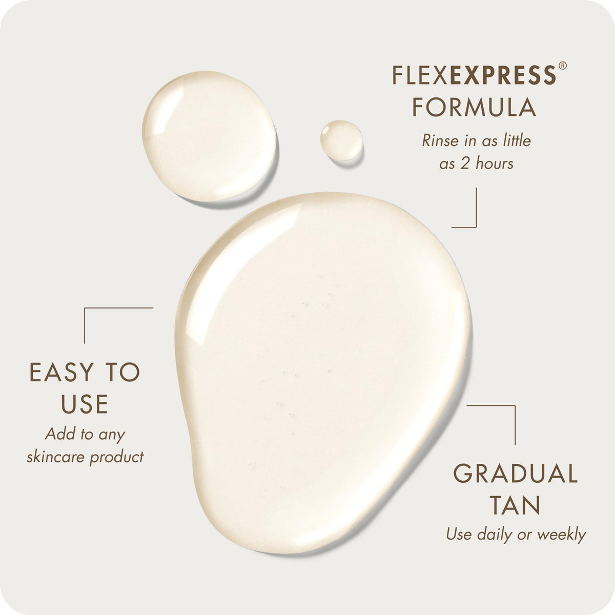 SUGARED + BRONZED serum texture on hand for smooth, blendable application benefit