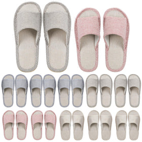 Suhine front view of 12-pair packaged slippers showing colors and neat presentation