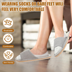 Suhine individually packaged slippers in travel bag for easy transport and reuse