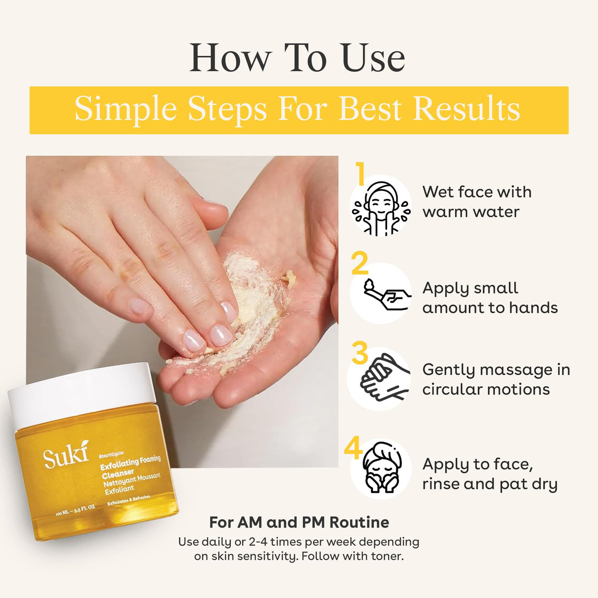 Suki label close-up highlighting natural ingredients and clean promise