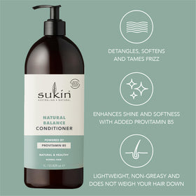 Sukin creamy conditioner texture on palm illustrating smooth hydration benefit