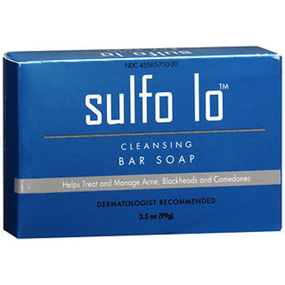 Sulfo-Lo front packaging showing bar and benefits for clearer skin