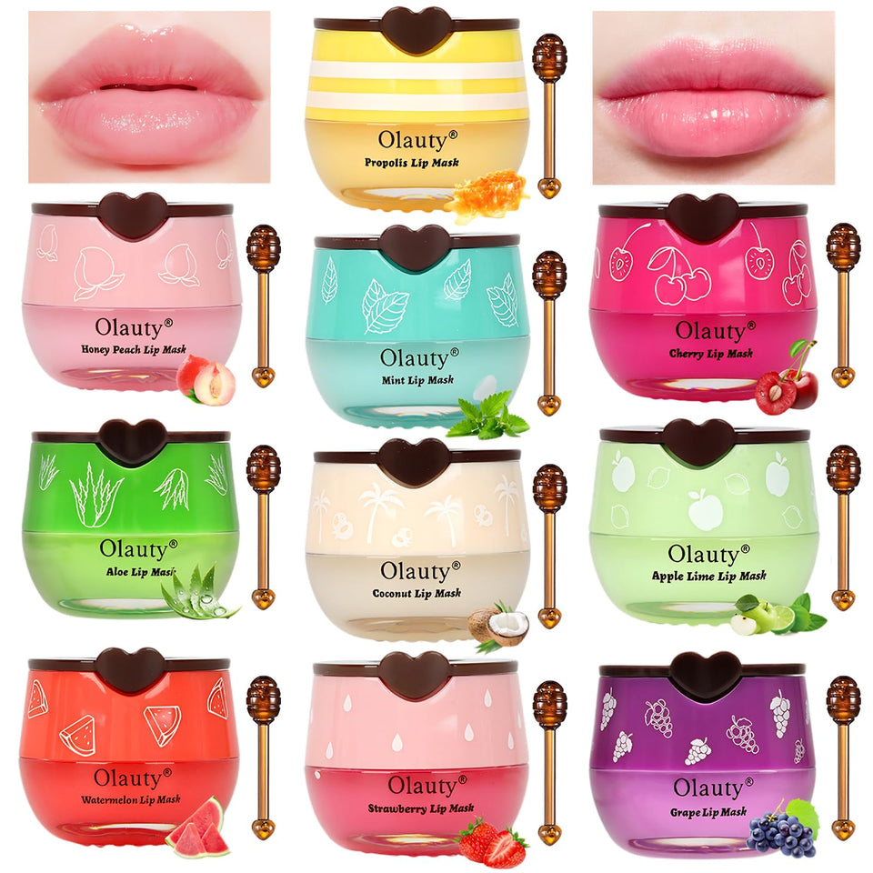 Sulily front packaging showing ten colorful honey-pot lip balms and convenience