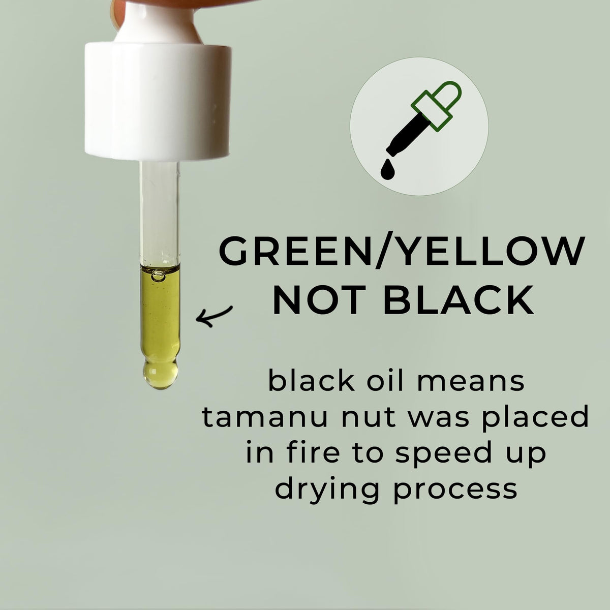 Sulina Shop tamanu oil on fingertip demonstrating easy spread and targeted use benefit