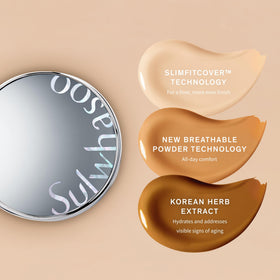 Sulwhasoo compact held in hand showing size and portable benefit