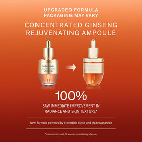 Sulwhasoo dropper detail and activation cap illustrating how to activate freshness benefit preserved potency
