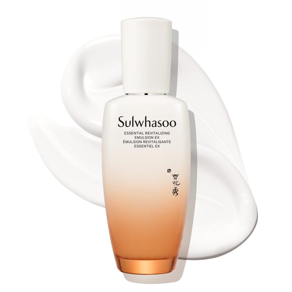 Sulwhasoo emulsion front packaging shows product and benefits