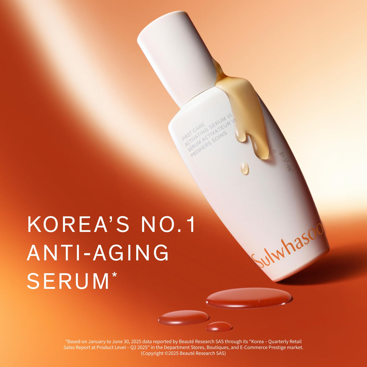 Sulwhasoo bottle held in hand illustrating 60ml size and travel ease