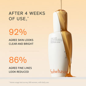 Sulwhasoo pump dispenser close-up for controlled serum application benefit