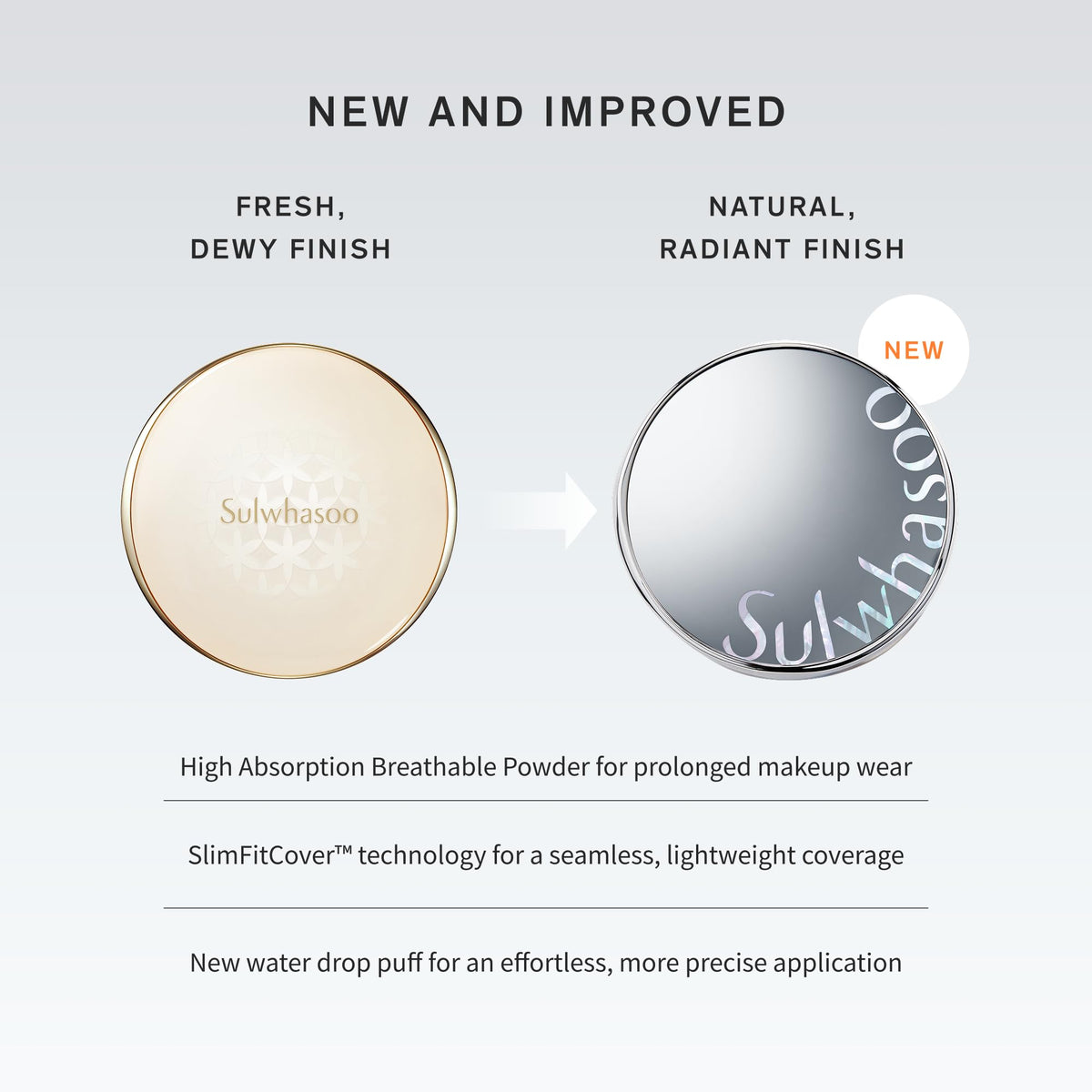 Sulwhasoo foundation before and after swipe blurring imperfections visibly