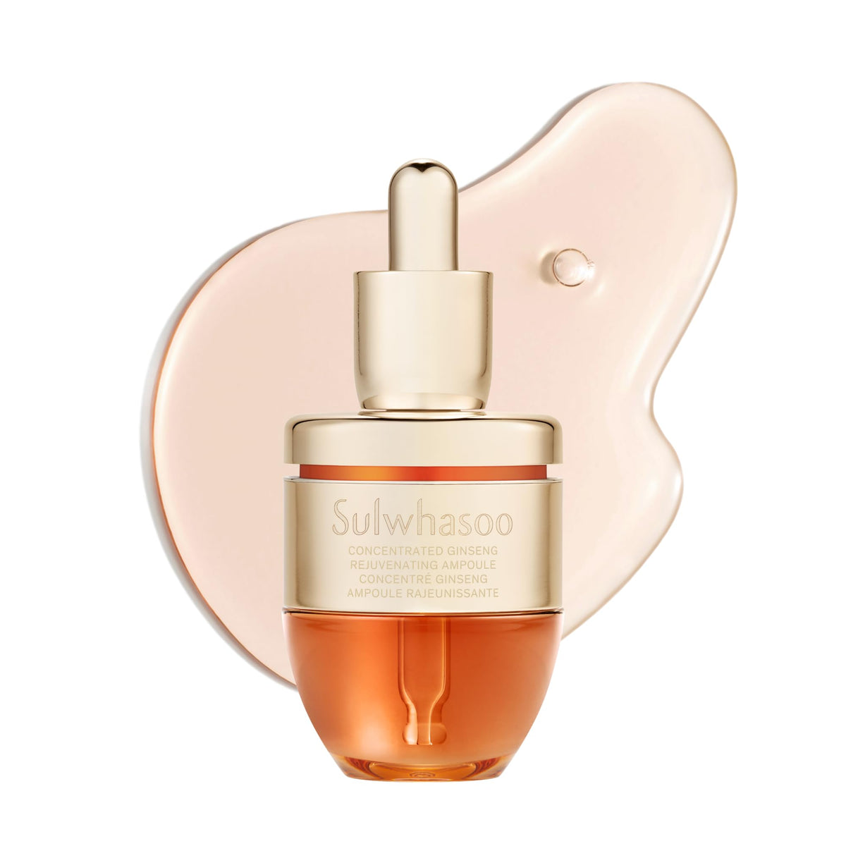 Sulwhasoo front packaging ampoule showing elegant bottle and premium design benefit visible luxury