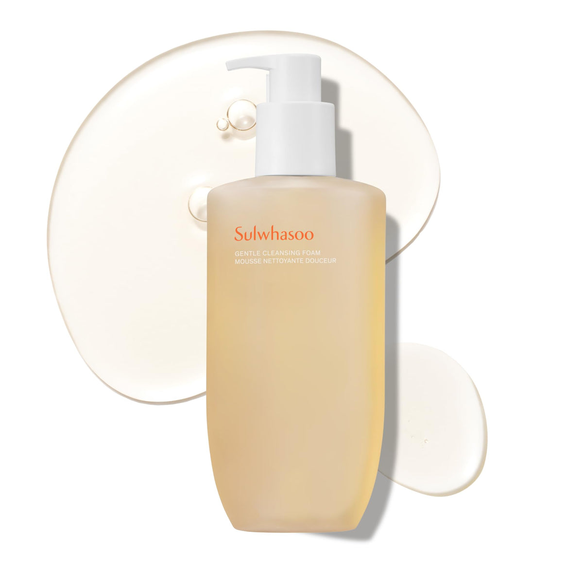 Sulwhasoo bottle front packaging showing gentle cleansing foam and hydrating benefit