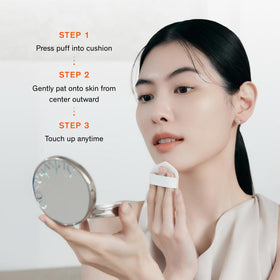 sulwhasoo lifestyle morning routine scene showing hydrated semi-matte skin finish