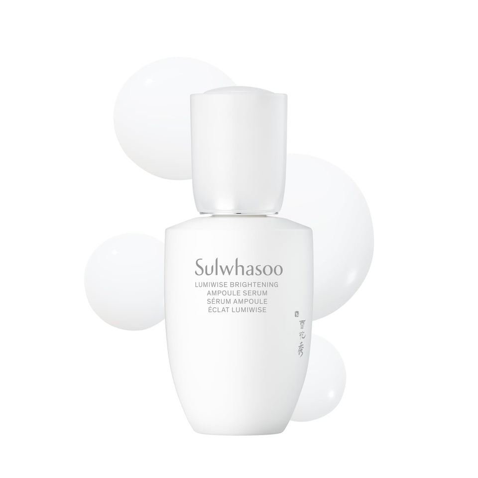Sulwhasoo bottle front view showing sleek design and brand benefits