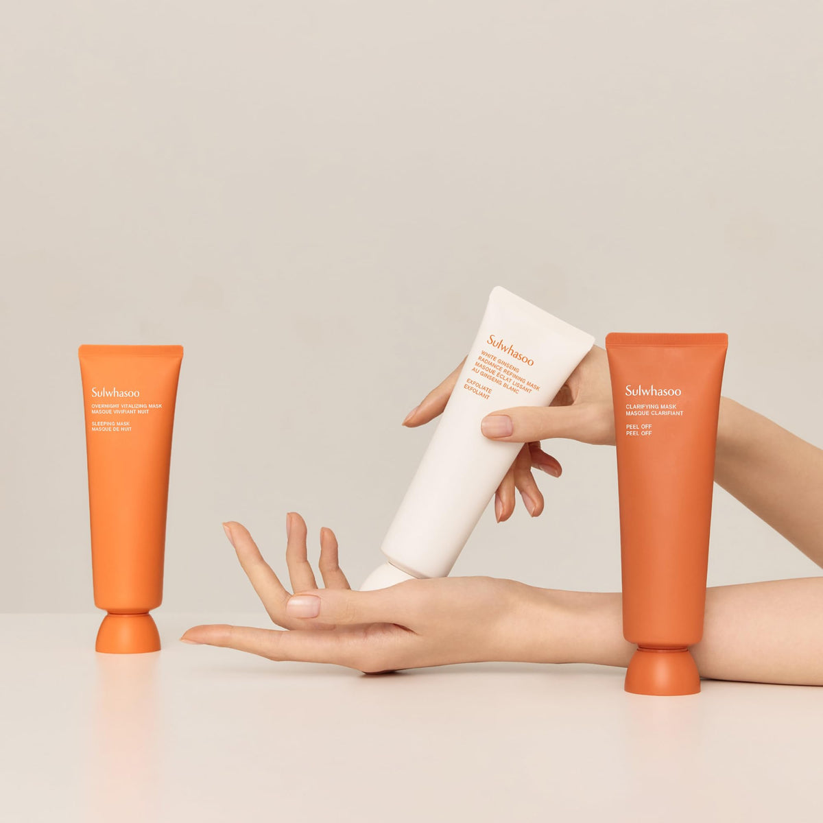Sulwhasoo mask applied on face in shower demonstrating easy use