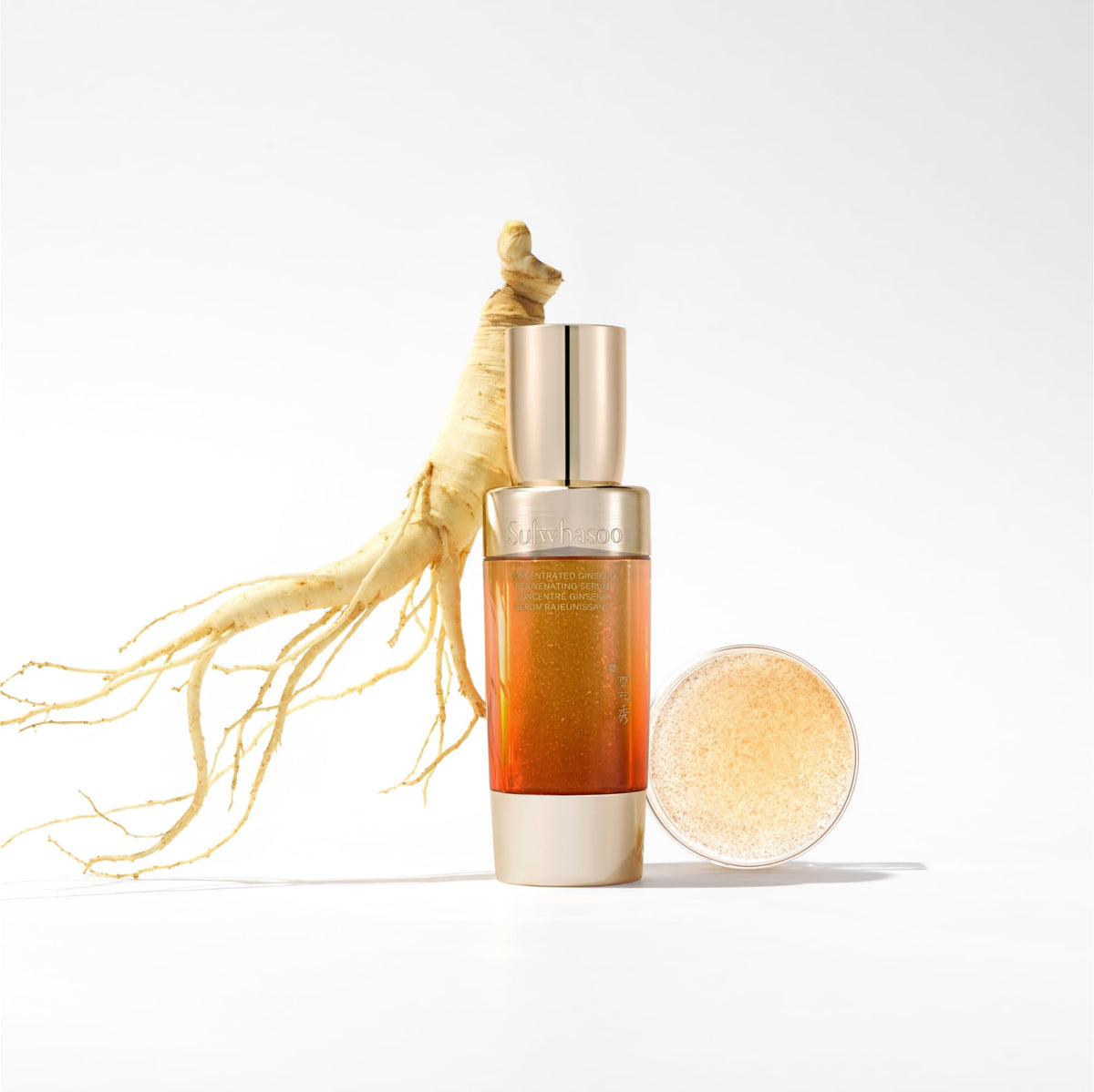 Sulwhasoo serum absorbing into skin illustrating fast absorption benefits