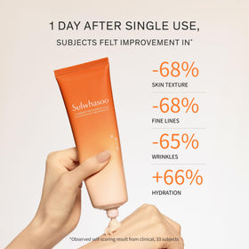 Sulwhasoo cream texture close-up illustrating rich, fast-absorbing hydration