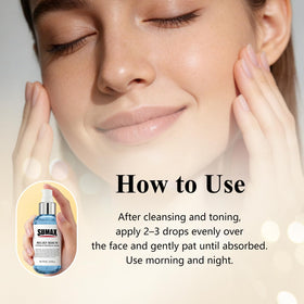 SUMAX lifestyle bathroom shelf scene suggesting everyday skincare use