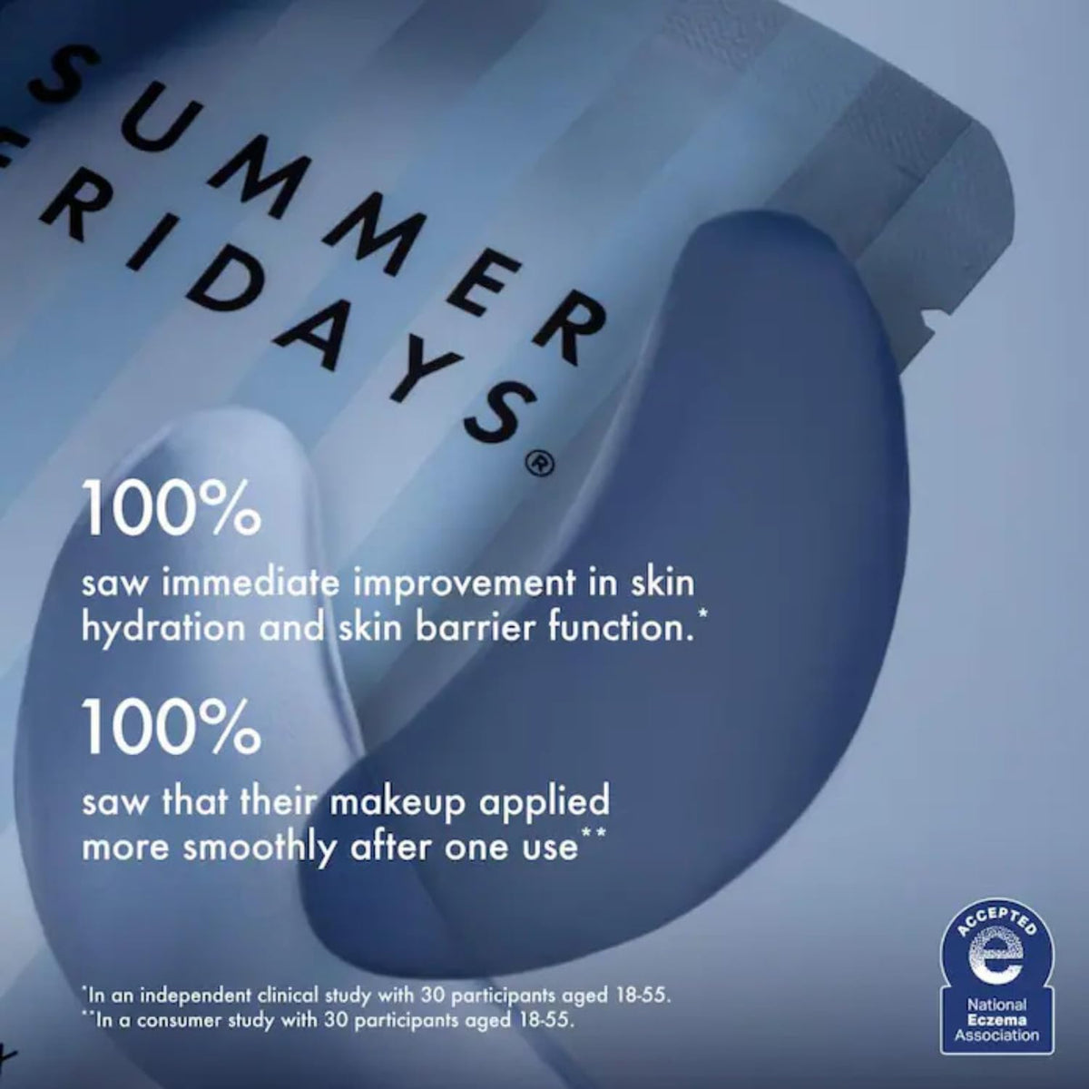 Summer Fridays before and after under-eye comparison showing refreshed look