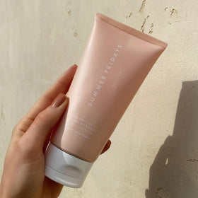 Babymoon Belly Balm spread on skin by Summer Fridays, demonstrating quick absorbing moisture