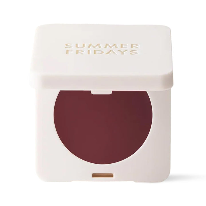 Summer Fridays product front packaging showing compact balm and shade