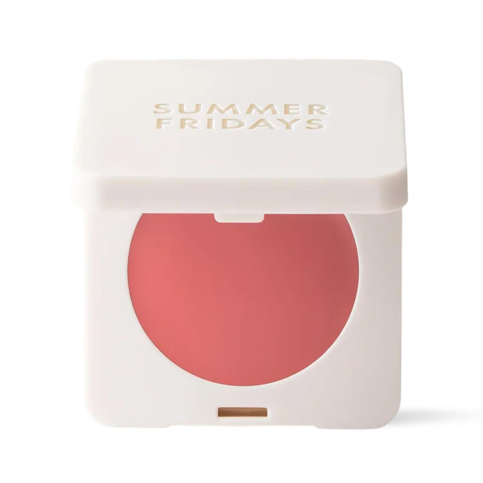 Summer Fridays front packaging showing blush balm in Soft Strawberry for quick identification