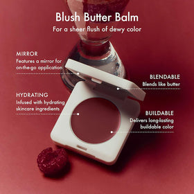 Summer Fridays balm swatched on forearm showing blendable color and glow