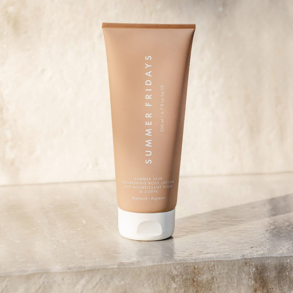 Summer Fridays bottle on bathroom shelf showing everyday routine integration benefit