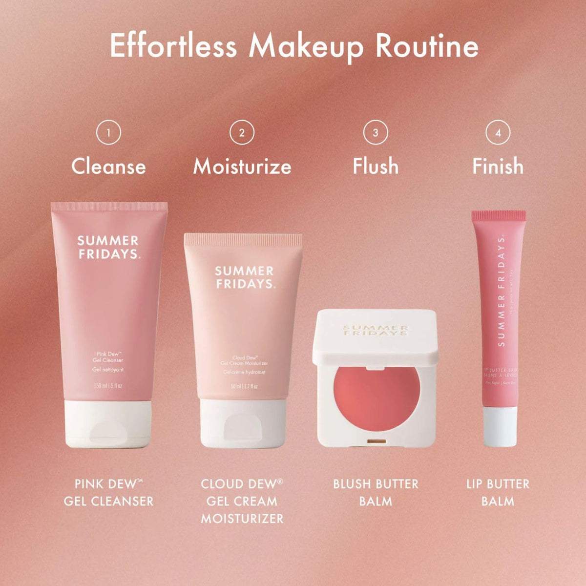 Summer Fridays before and after on cheek showing dewy, plumper-looking skin outcome