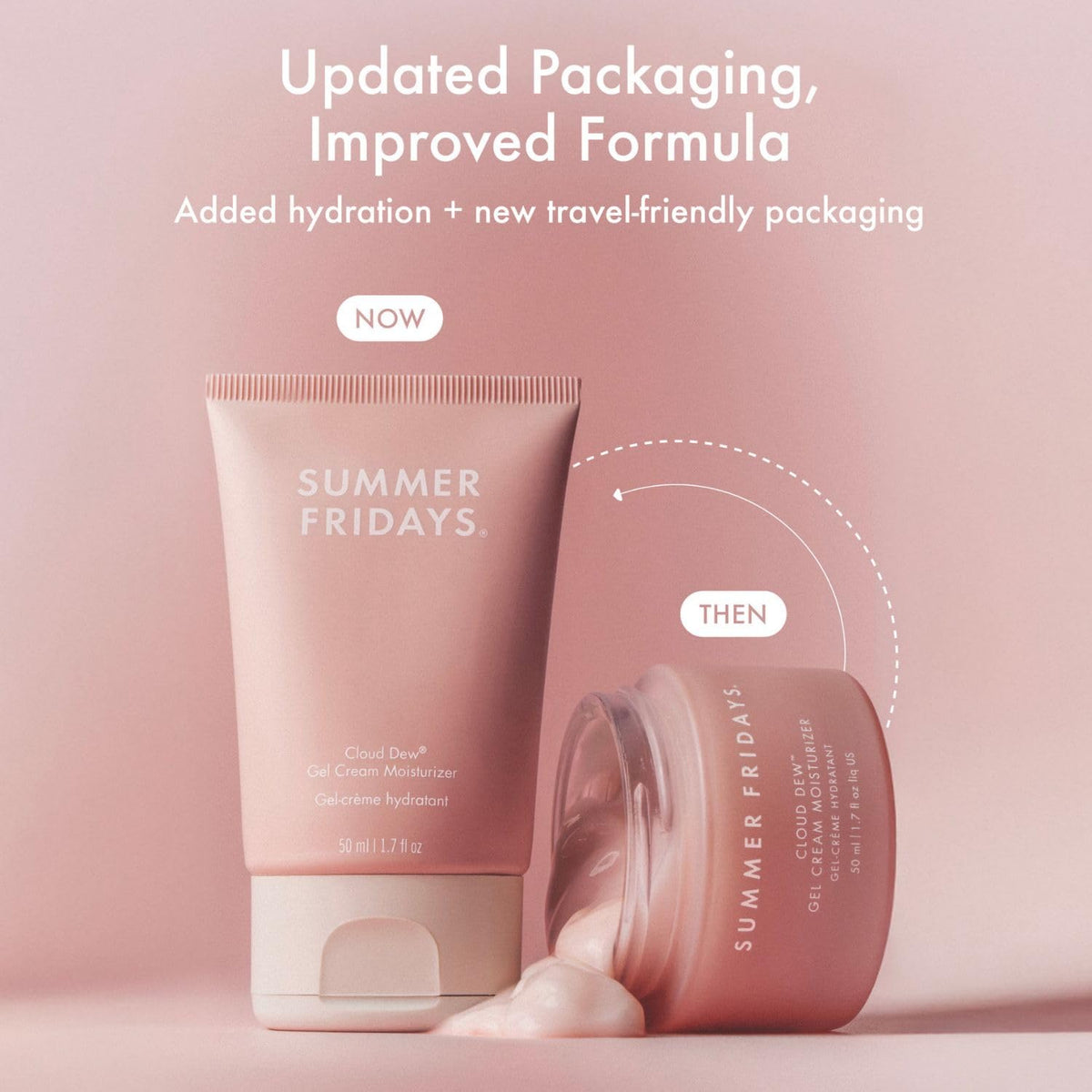 Summer Fridays open gel-cream texture demonstrating lightweight hydration and easy absorption