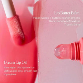 Summer Fridays ingredients visual with plant oils and vitamin E for nourishment