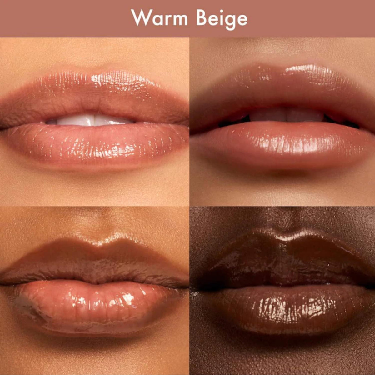 Summer Fridays lips close-up wearing Warm Beige showing natural tinted shine and softer appearance