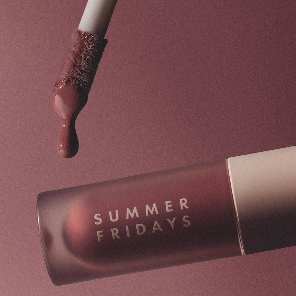 Summer Fridays on-model lifestyle shot demonstrating natural glossy sheen for everyday wear