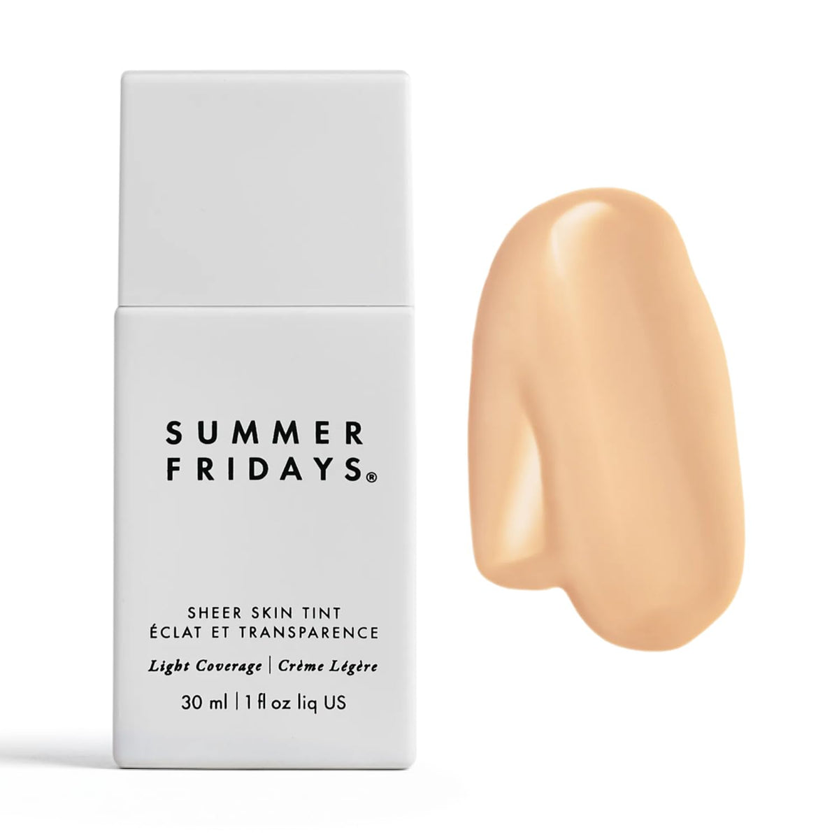 Summer Fridays front packaging showing shade 1 and lightweight coverage benefits
