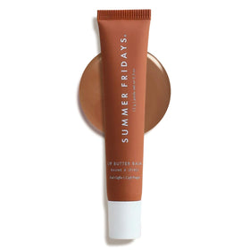 Summer Fridays front tube of Iced Coffee tinted lip butter showing compact packaging and portability
